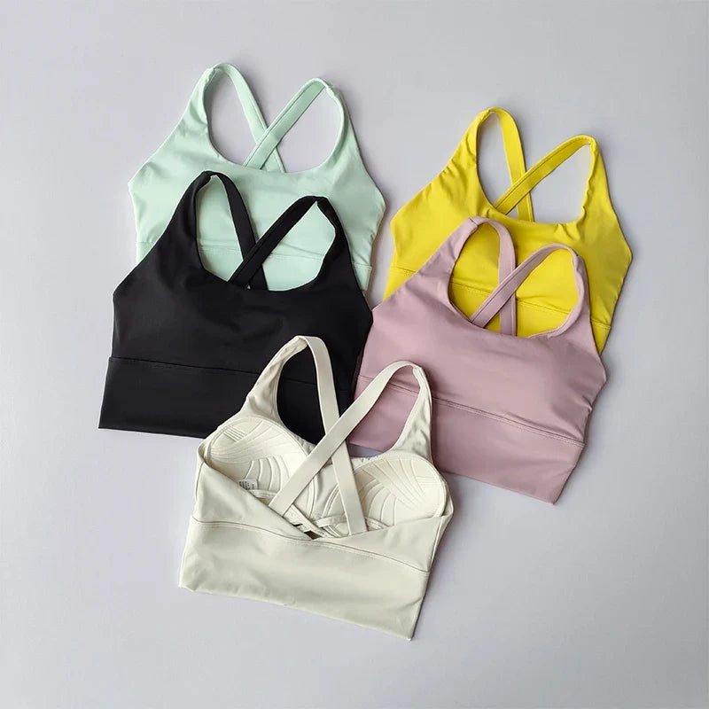 All-in-one Sports Bra Collection Breast High-intensity Professional Shock-proof Huddle Running Bra Yoga Fitness Bra Summer Cloth