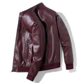 Men's Motorcycle Stand Collar PU Leather Jackets
