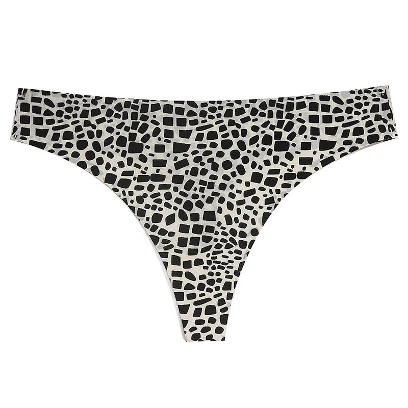 Giczi 3PCS/Set Women's Panties Fashion Leopard Thongs Woman Seamless Underwear Sexy Lingerie Breathable Cozy G-String Hot T-Back