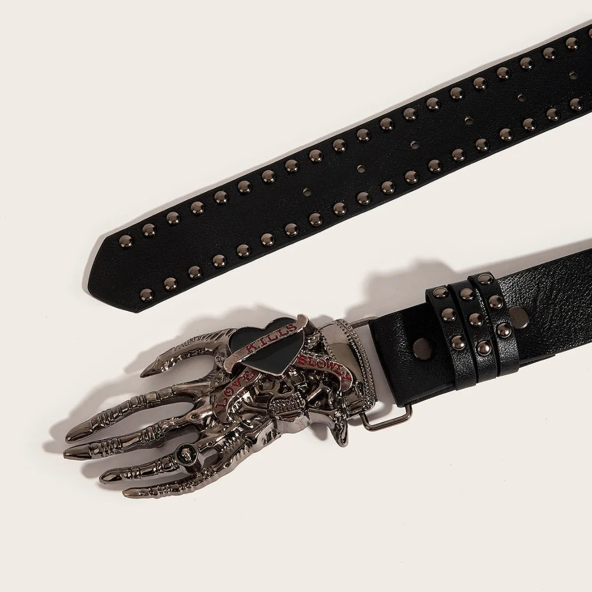 Gothic Punk Leather Belt  Metal Buckle Waist Strap Designer Luxury Female Decorative Waistband