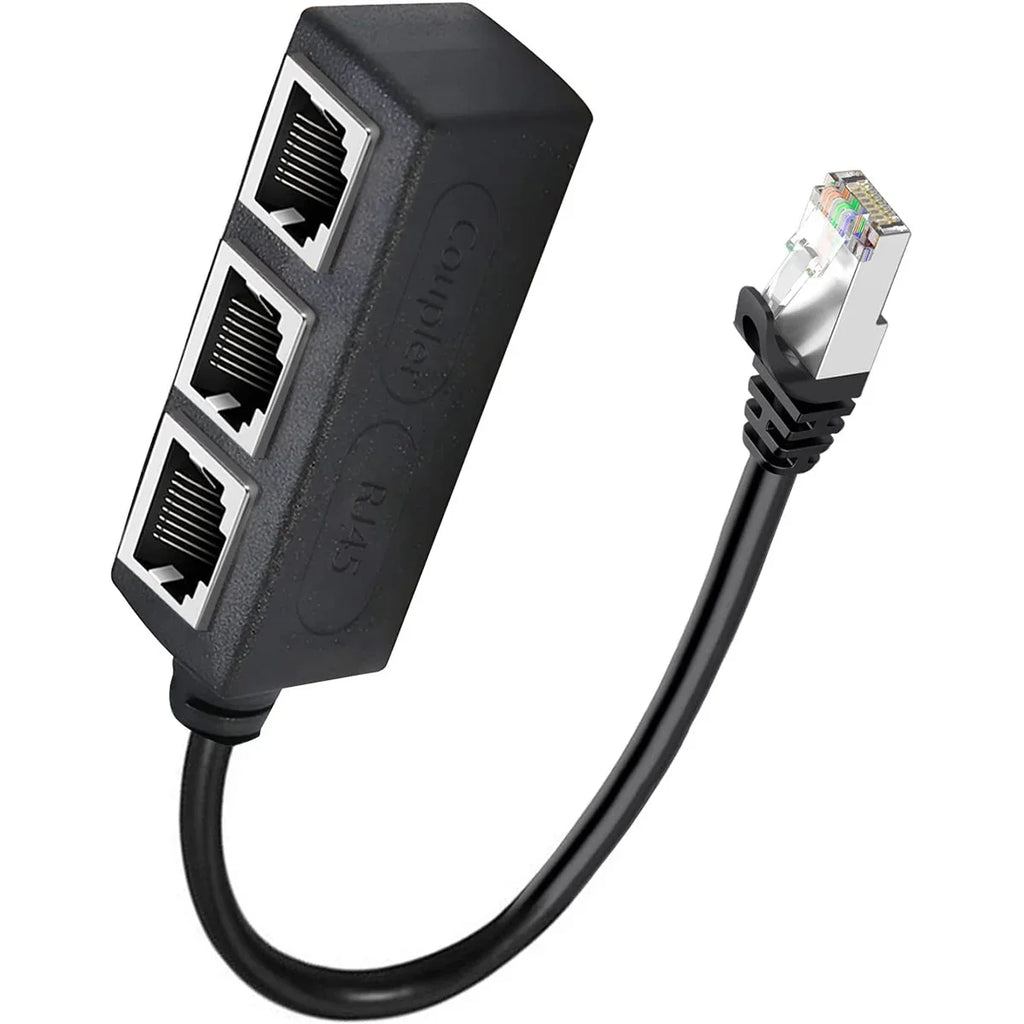 Ethernet Splitter, RJ45 1 Male to 4 x Female LAN Ethernet Splitter Adapter Cable Suitable Super Cat5,Cat5e,Cat6,Cat7 LAN Adapter