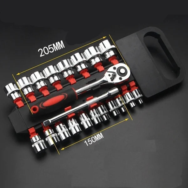 New Upgrade Wrench Socket Set Hardware Car Boat Motorcycle Bicycle Repairing Tool