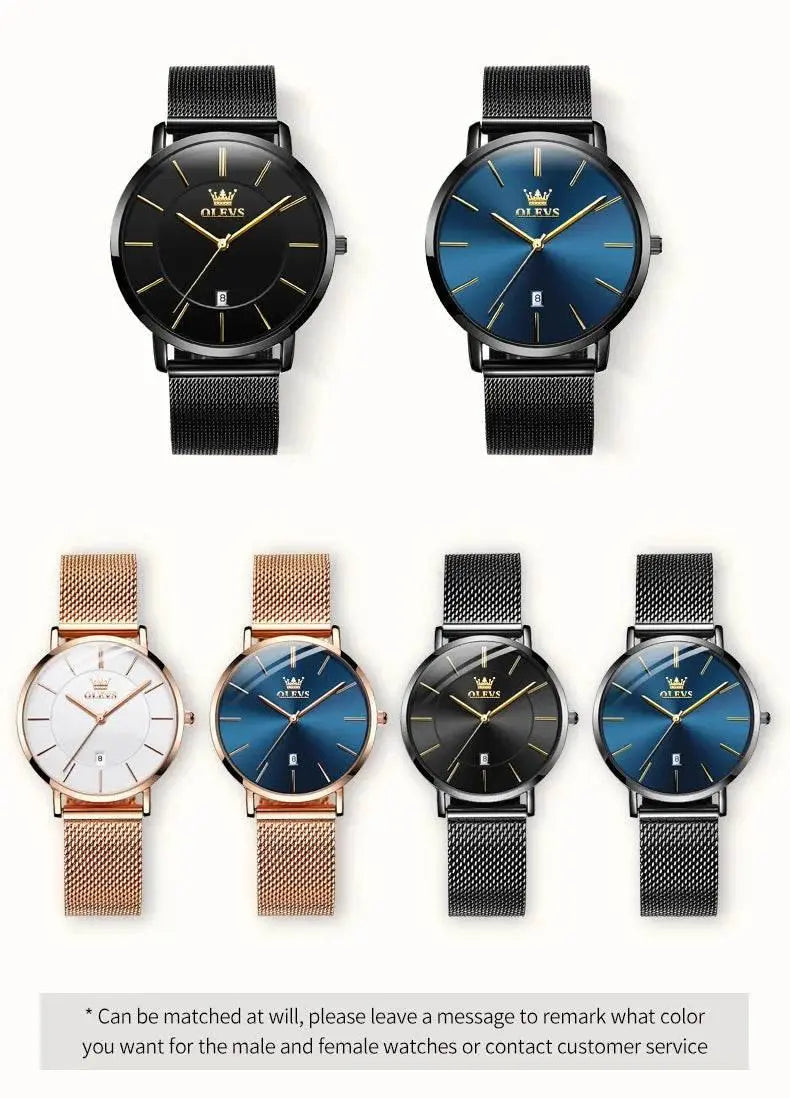 Simplicity Mesh Belt Couple Watches
