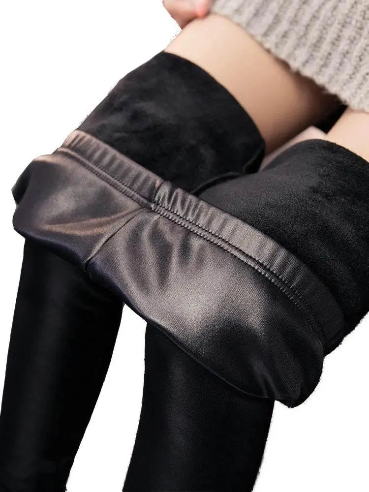 Black Leather Winter Pants