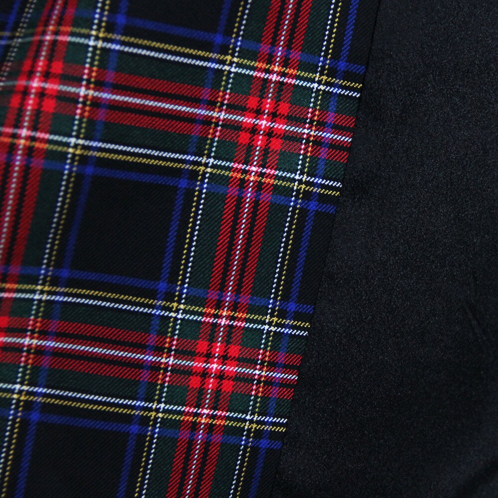 Black Stewart Tartan Blazer Dresses with Belt