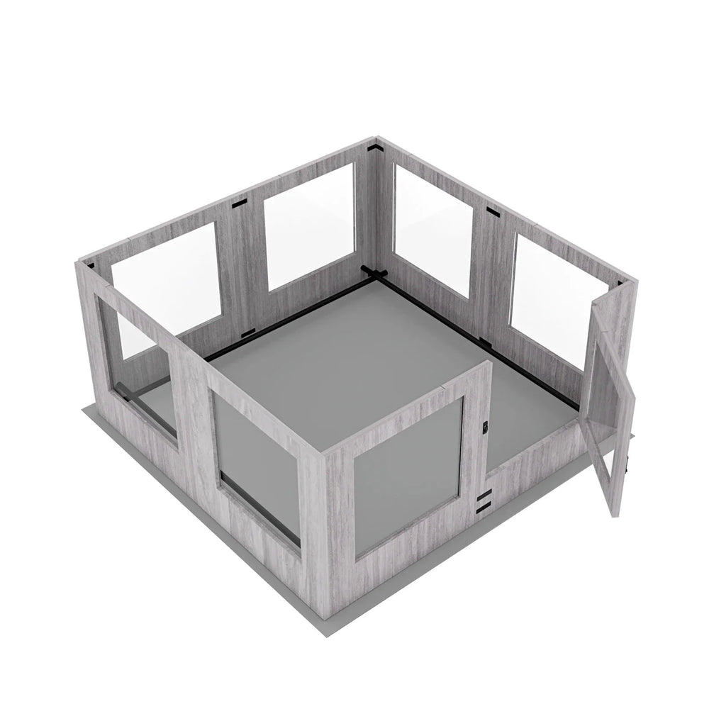 Tempered Glass Dog Puppies Playpen, Indoor Pet Whelping Pen Box Cage, Exercise Fence, with Waterproof Fertility Pad, 8 Panels