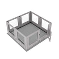 Tempered Glass Dog Puppies Playpen, Indoor Pet Whelping Pen Box Cage, Exercise Fence, with Waterproof Fertility Pad, 8 Panels