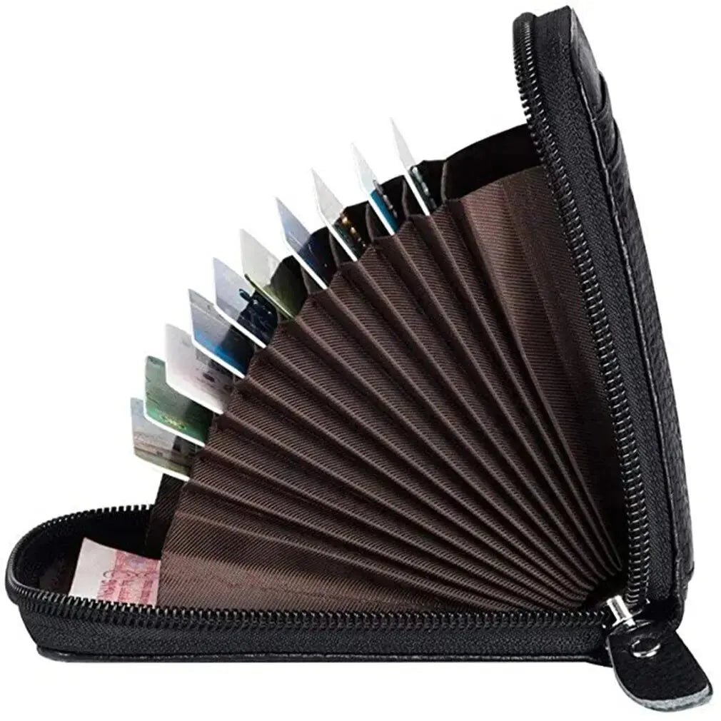 Korean Style Unisex Card Holder – Zipper Short Wallet | Portable Bank & Business Card Organizer