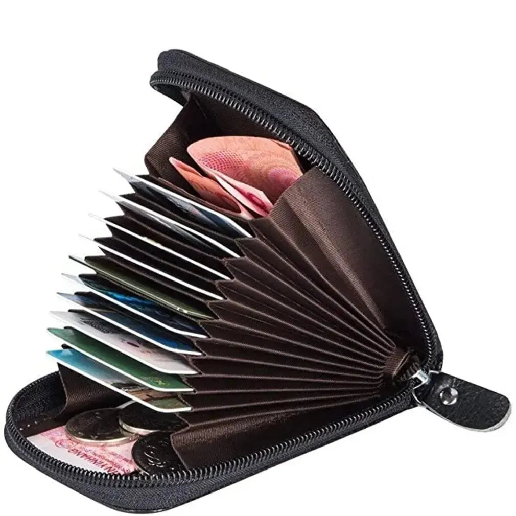 Korean Style Unisex Card Holder – Zipper Short Wallet | Portable Bank & Business Card Organizer