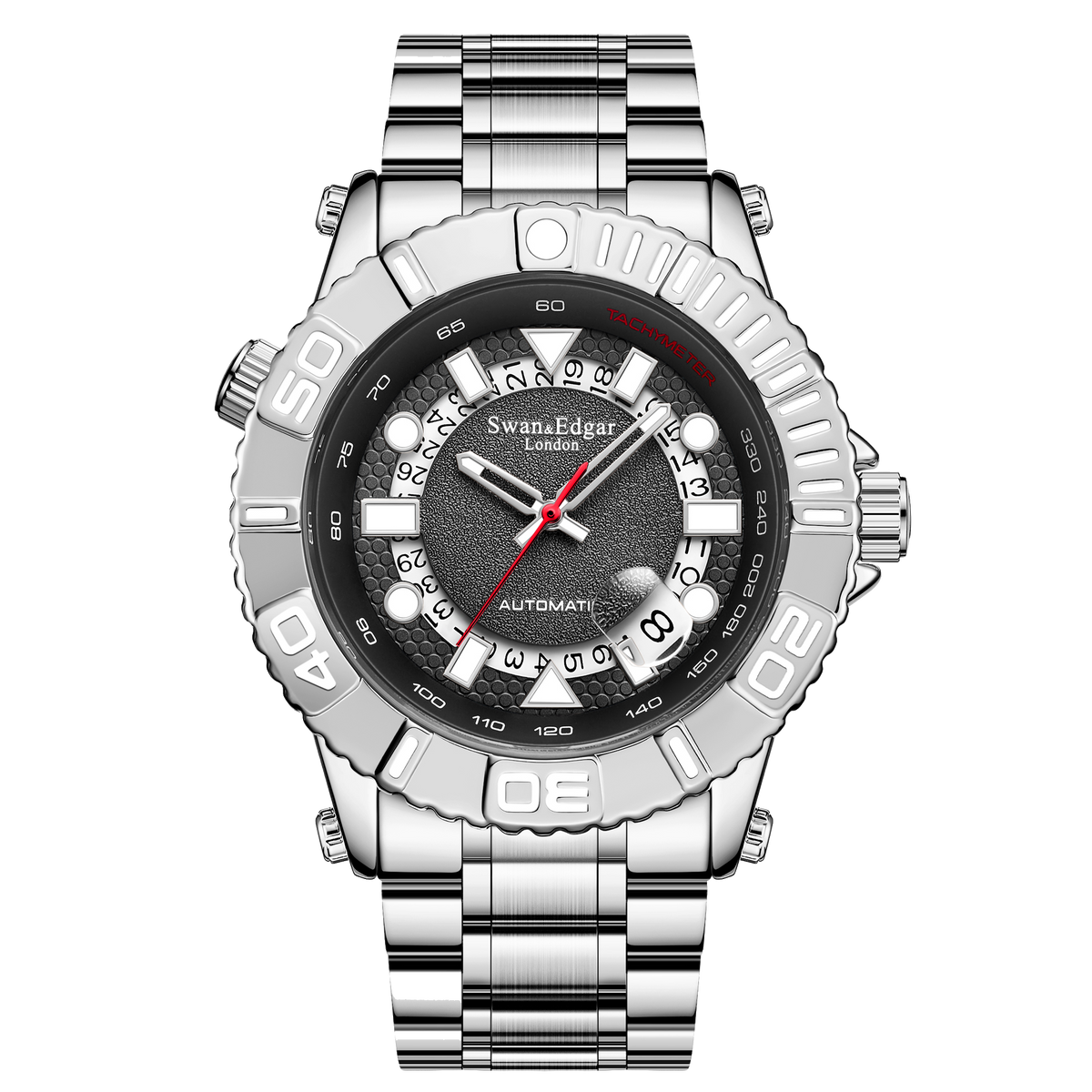 Limited Edition Swan & Edgar Hand Assembled Geometric Racer Automatic Steel