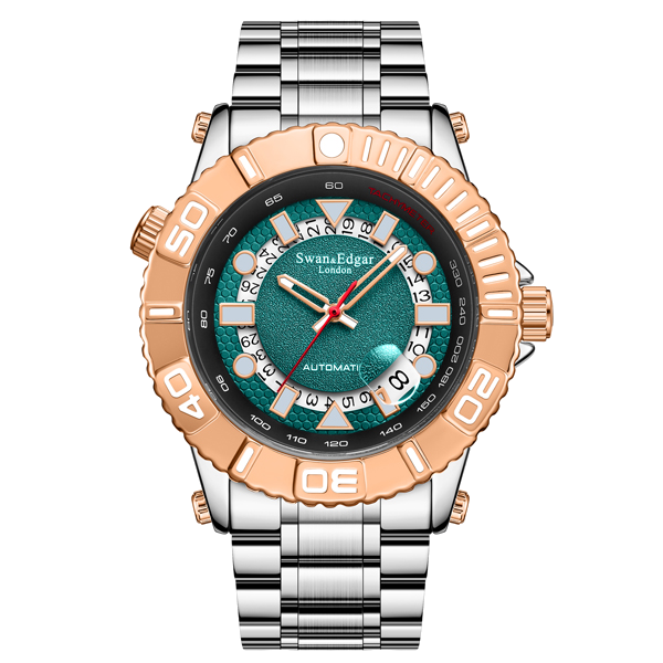 Limited Edition Swan & Edgar Hand Assembled Geometric Racer Automatic Two Tone Steel