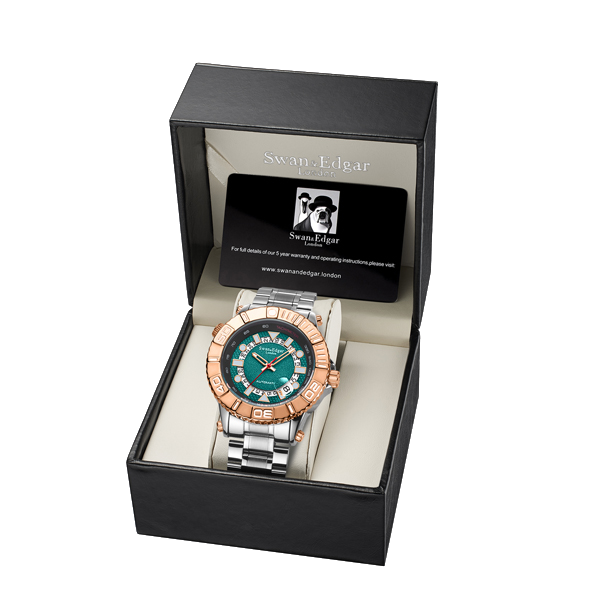 Limited Edition Swan & Edgar Hand Assembled Geometric Racer Automatic Two Tone Steel