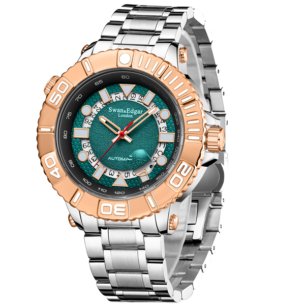 Limited Edition Swan & Edgar Hand Assembled Geometric Racer Automatic Two Tone Steel