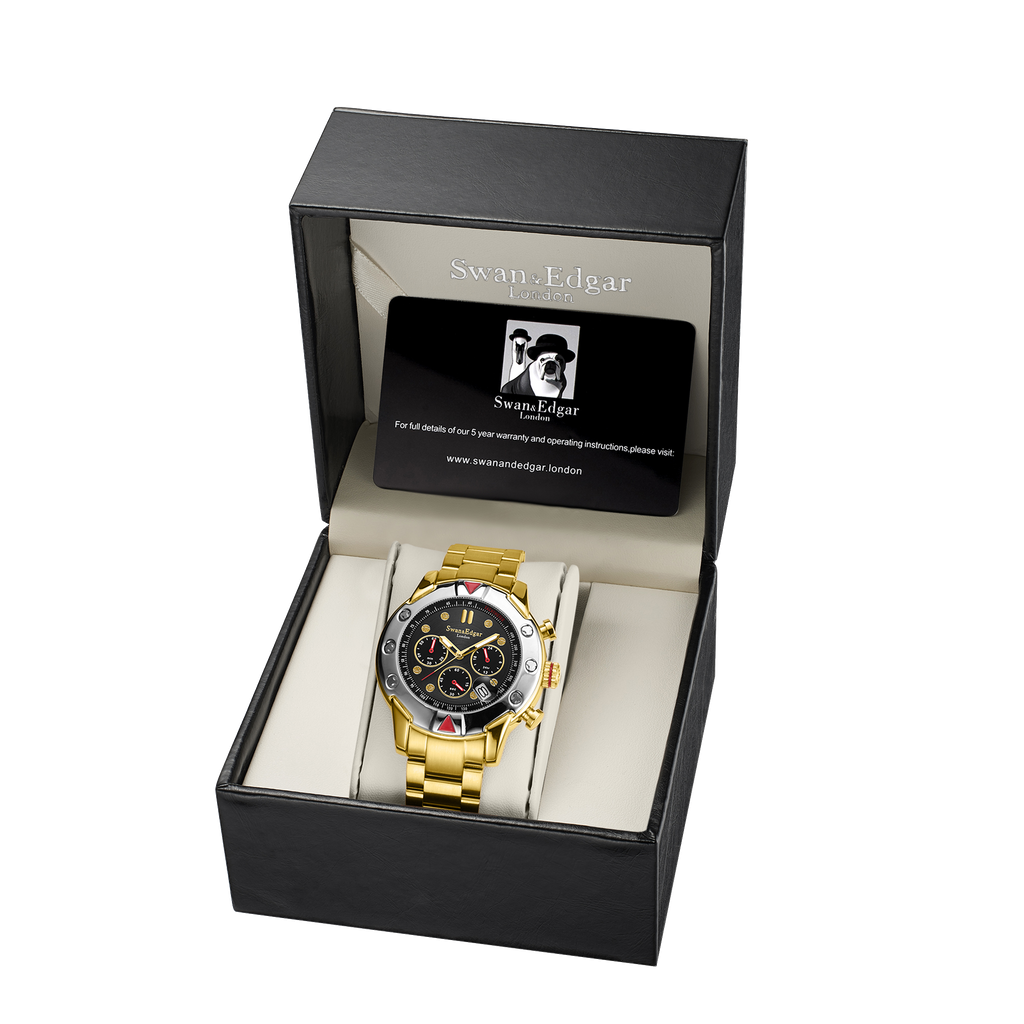 Limited Edition Swan & Edgar Hand Assembled Mechanical-Quartz Hybrid Gold