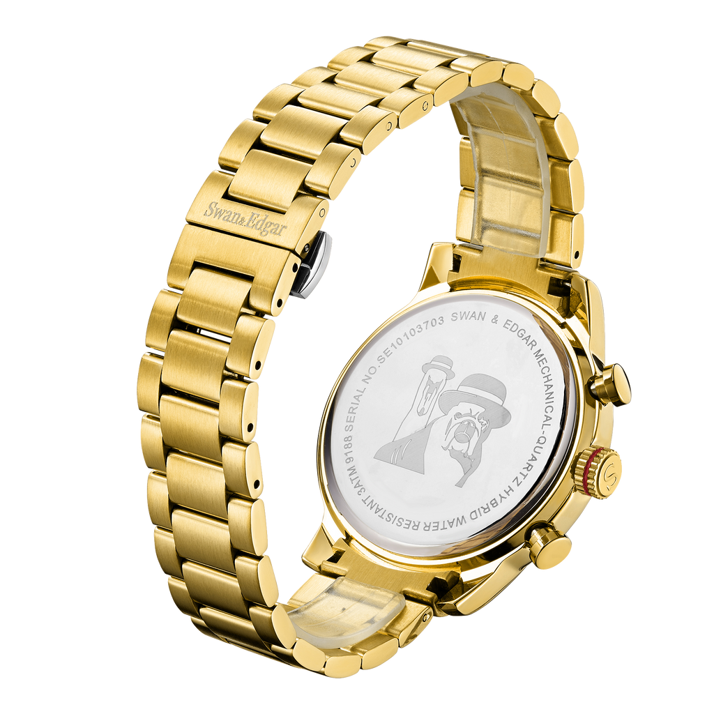 Limited Edition Swan & Edgar Hand Assembled Mechanical-Quartz Hybrid Gold