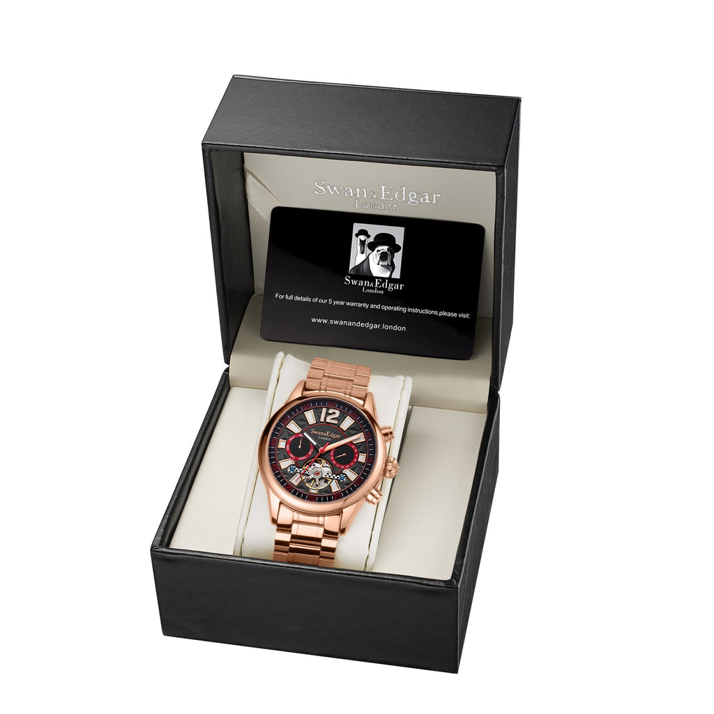 Limited Edition Swan & Edgar Hand Assembled Royal Exhibition Automatic Rose Black