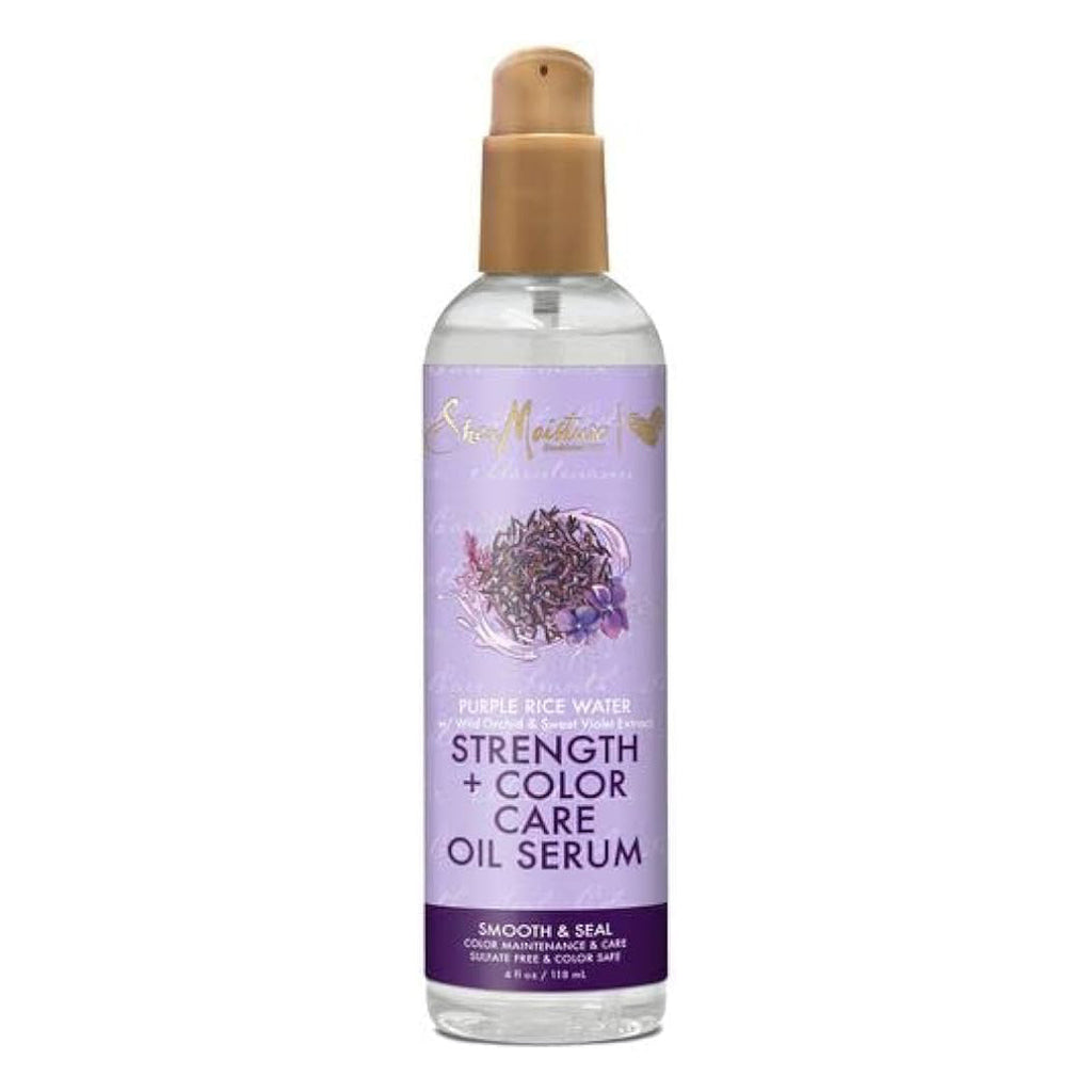 Shea Moisture Purple Rice Water Strength & Colour Care Oil Serum 4 oz / 118 ml - Protects Color & Strengthens Hair