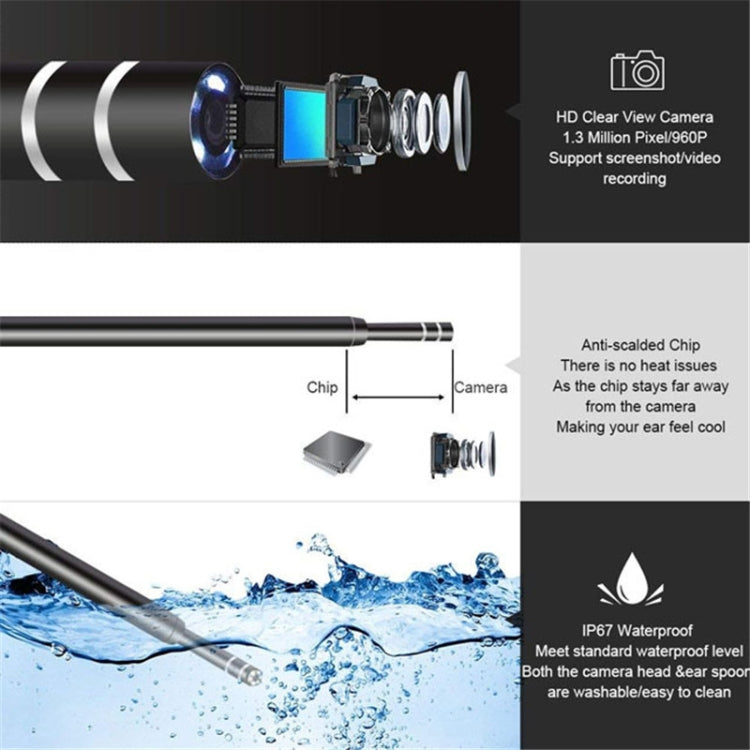 3 in 1 USB HD Digital Inspection Otoscope Ear Type Digital Endoscope Ear Wax