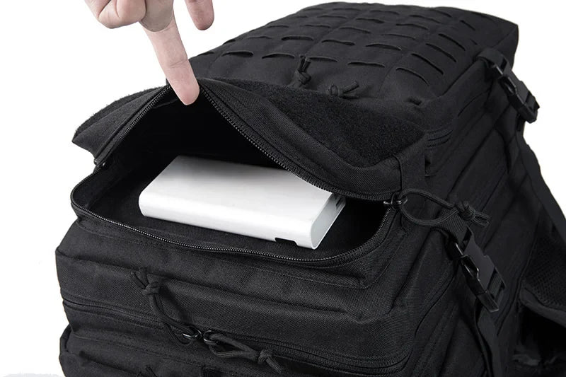 QT&QY 50L Tactical Backpack survival Bag Hunting MOLLE Backpack GYM For Men EDC Outdoor Hiking Rucksack Witch Bottle Holder