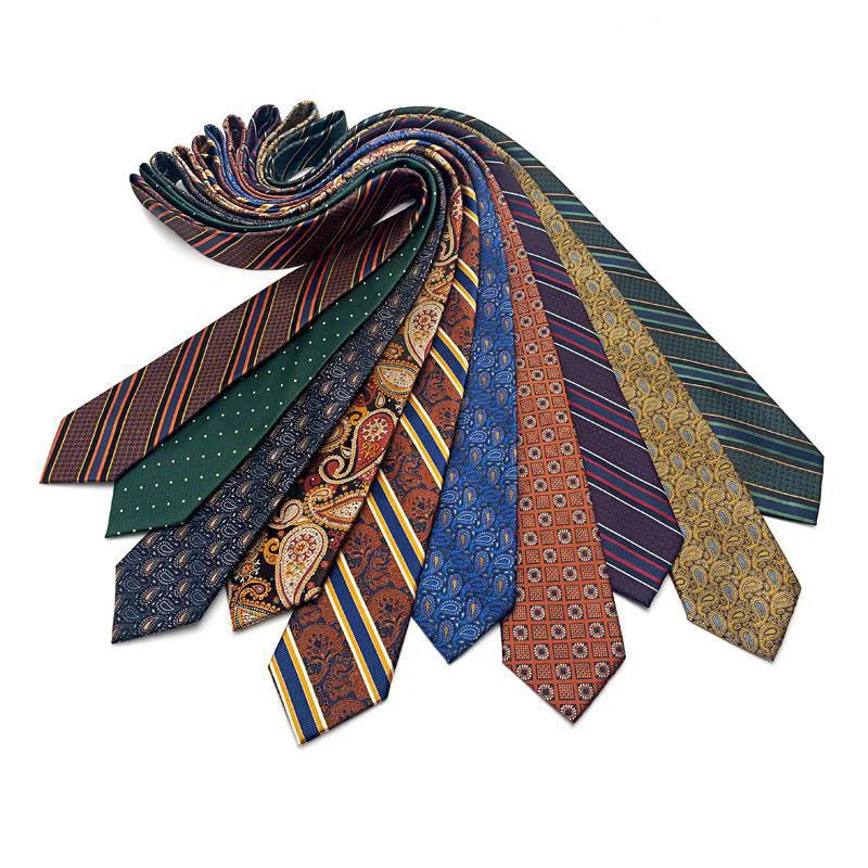 Luxury 8CM Mens Necktie Floral Paisley Ties Groom Groomsman Jacquard Woven Neck Tie