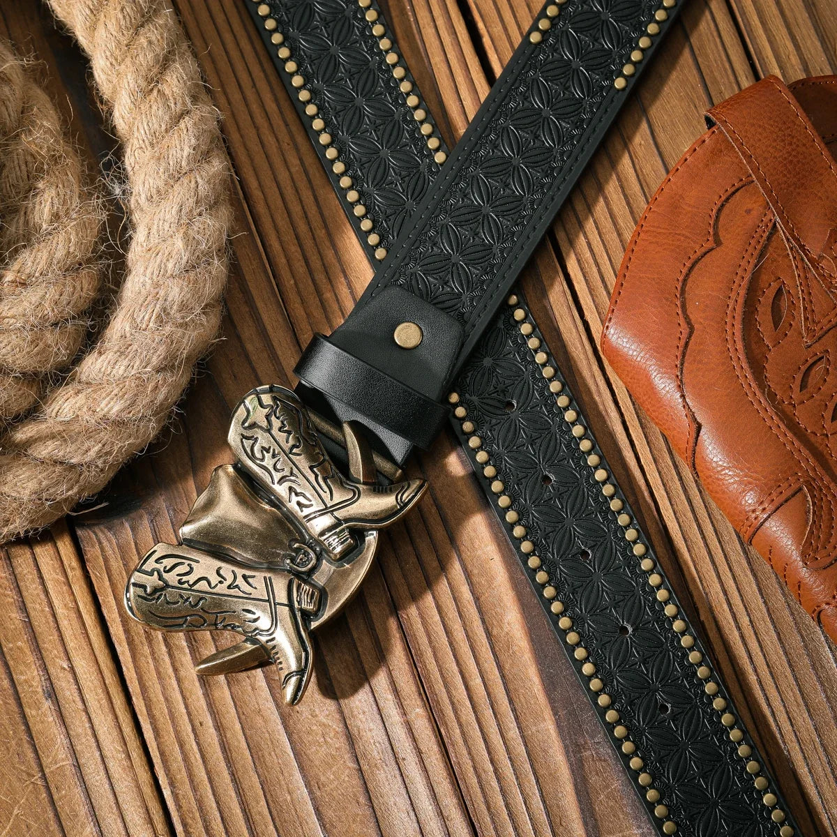 Casual Retro PU Belt – Unisex Western-Style Waist Accessory with Metal Buckle Unisex