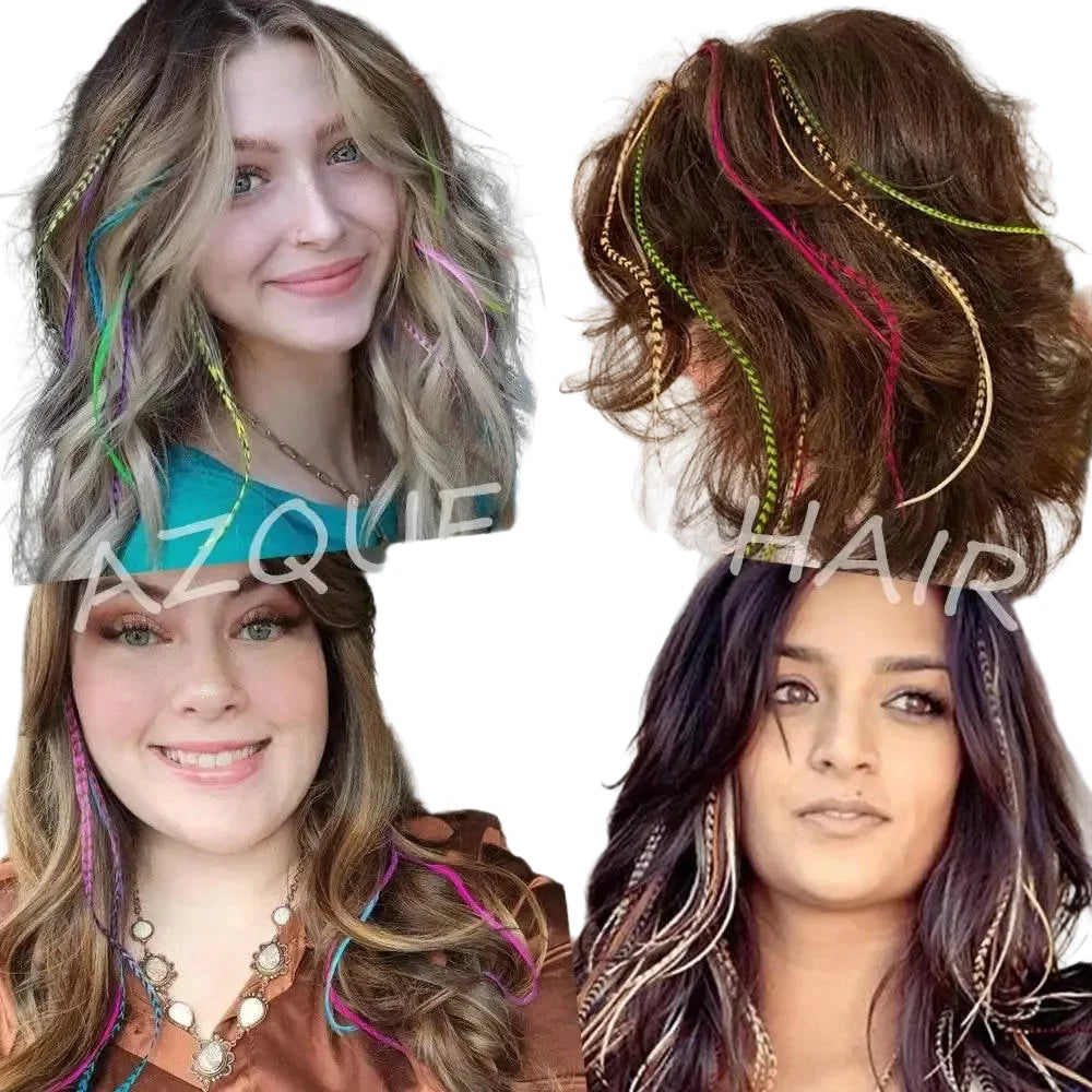 AZQUEEN Rainbow Feather Hair Extension