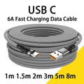 USB to Type C 6A Super- Charging Cable for camera and mobile