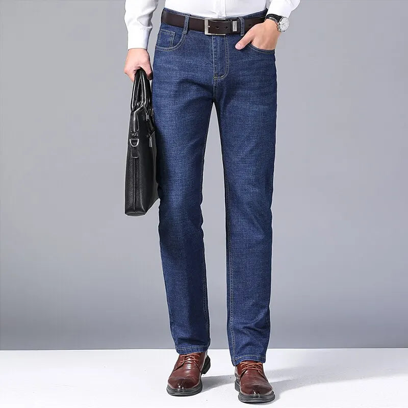 New Men Classic Jeans Jean Homme Pantalones Hombre Men Mannen Soft Denim