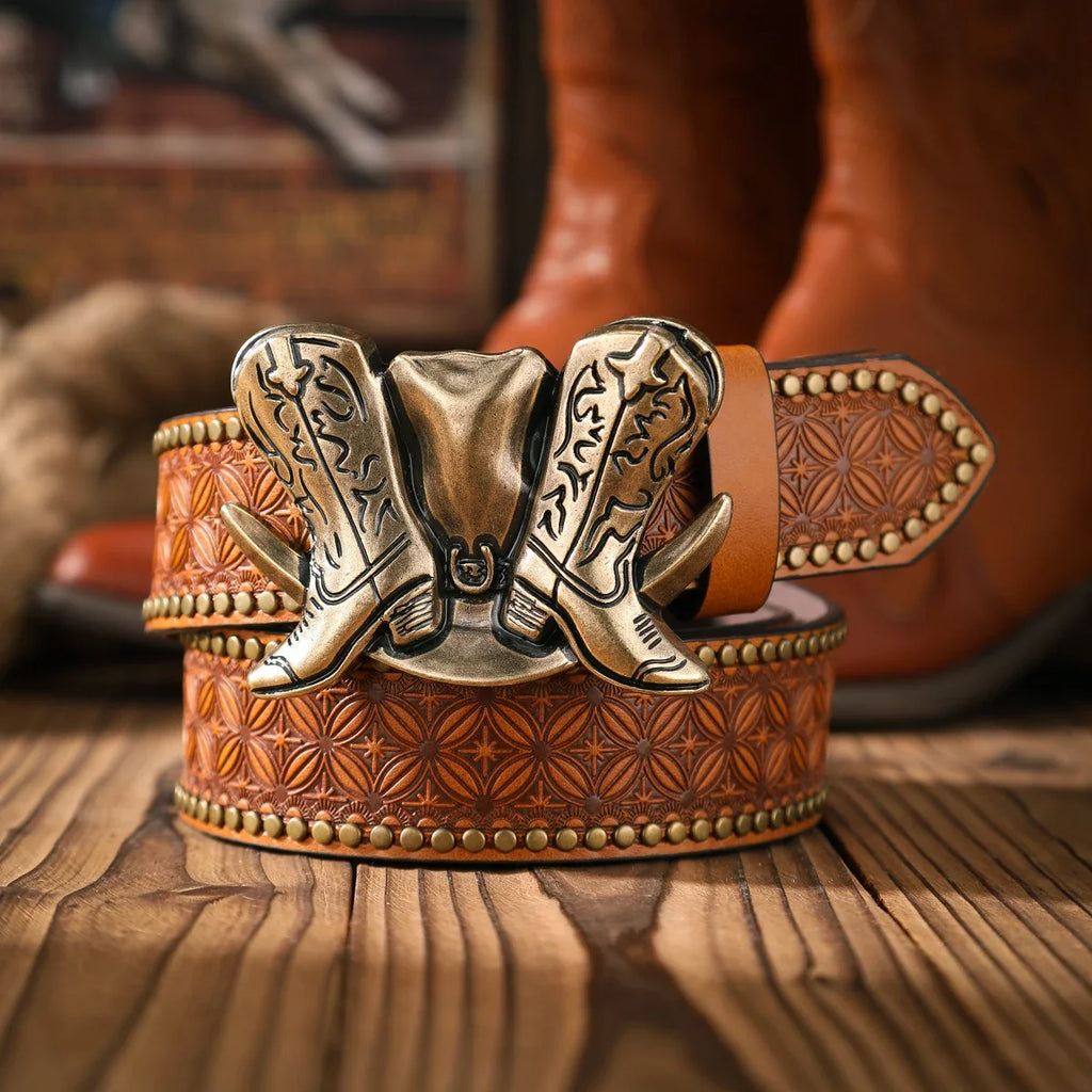 Casual Retro PU Belt – Unisex Western-Style Waist Accessory with Metal Buckle Unisex