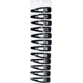 Xin Lian Hua Jewelry 12 Snap Hair Clips - Secure Hold for Everyday Styling - Black (12-Pack)