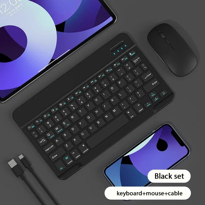 10 inch Magnetic Tablet Keyboard for iPad 2024 10.9 11 10.2 Bluetooth Rechargeable Keyboards for Xiaomi 6 Huawei Matepad 11.5