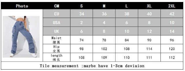 American Retro Handsome Streetwear Women's Fashion Jeans Flip Pocket Denim Cargo Pants High Waist Washed Hiphop Chic Jeans