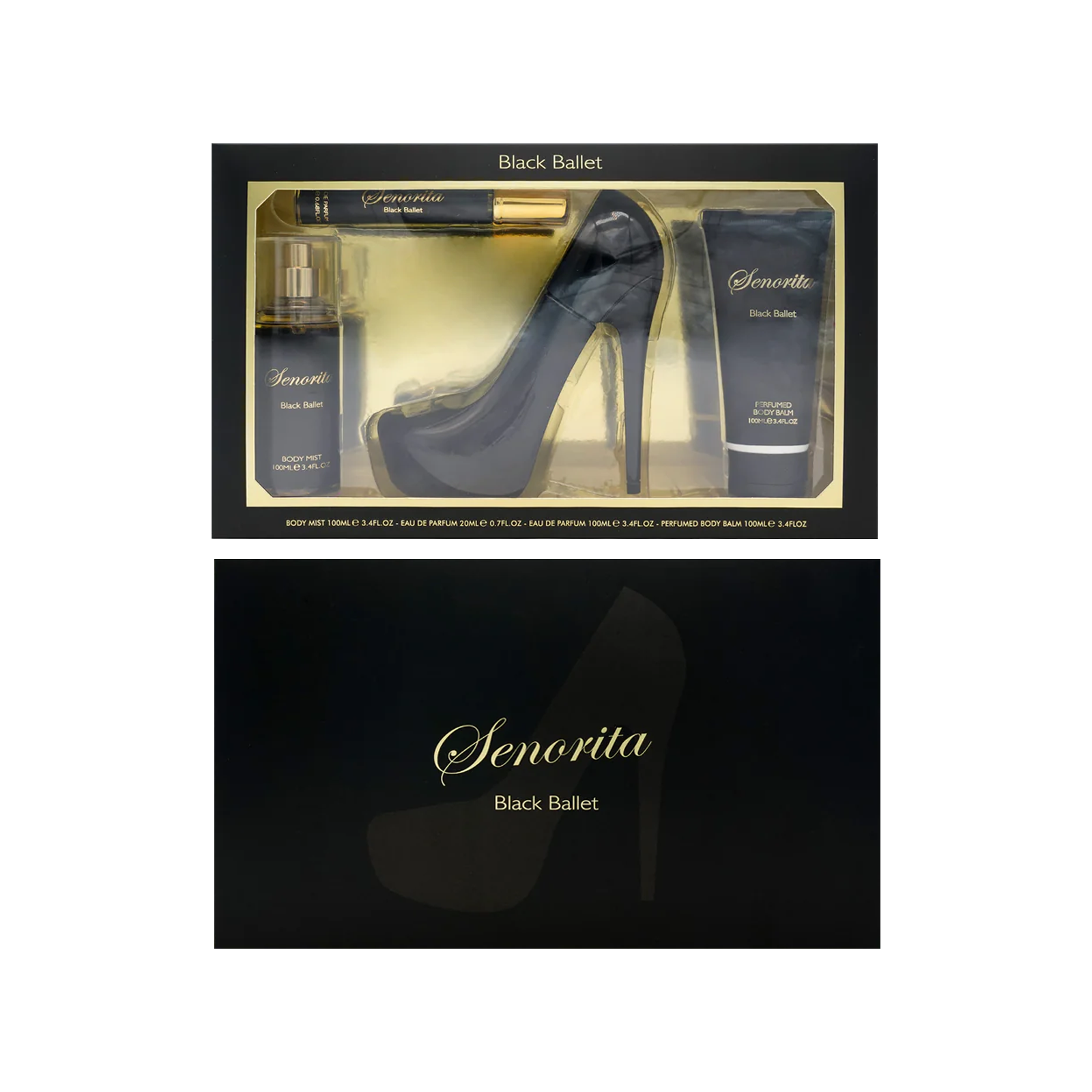 Senorita Black Ballet 4pc Perfume Gift Set: Elegant & Lasting Scent for Women