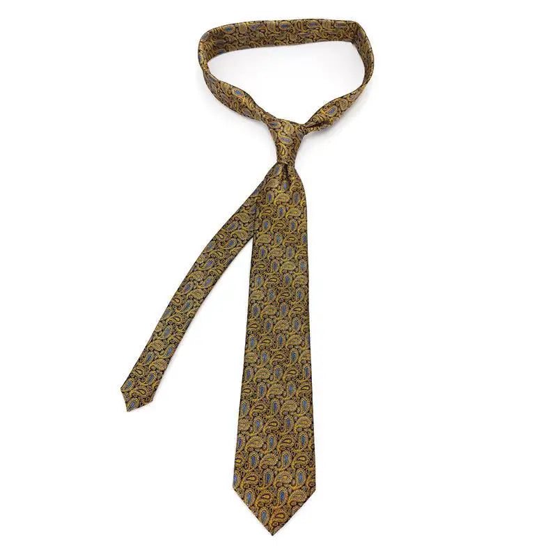 Luxury 8CM Mens Necktie Floral Paisley Ties Groom Groomsman Jacquard Woven Neck Tie
