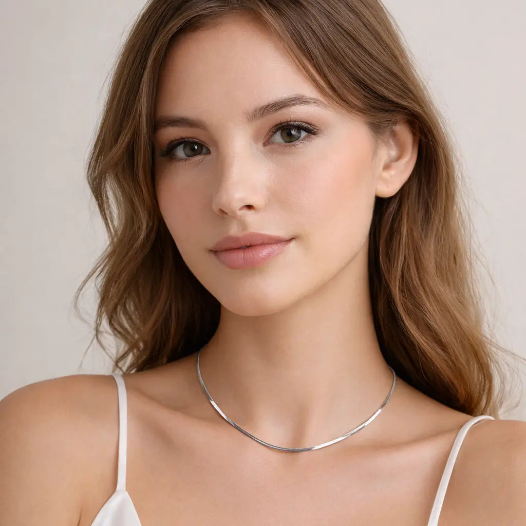 Catalina Luxe Silver Choker Necklace