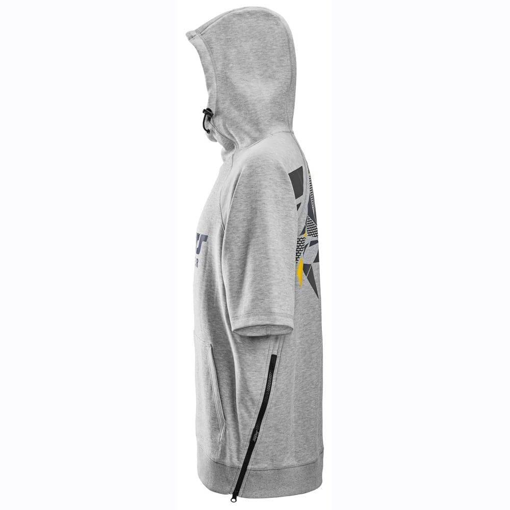 Snickers 2850 Logo Short Sleeve Hoodie Sweatshirt