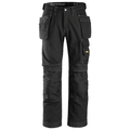 Snickers 3215 Craftsmen Holster Pocket Trousers, Comfort Cotton Black Waist 35"- Leg 28"- Snickers Size: 196