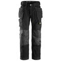 Snickers 3223 Floorlayer Holster Pocket Trousers, Rip-Stop Black Waist 38"- Leg 37"- Snickers Size: 254