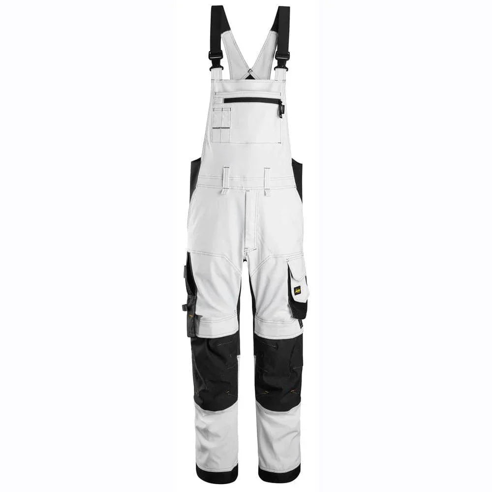 Snickers 6051 AllroundWork Stretch Bib & Brace Trousers White