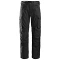 Snickers 6801 Service Trousers + Knee Pockets Black 35" Waist - 32" Leg - Snickers Size 50