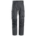 Snickers 6801 Service Trousers + Knee Pockets Steel Gre, Waist 33" Leg 32"-Snickers 48
