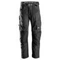 Snickers 6903 FlexiWork Stretch Kneepad Work Trousers Black 31" Waist 35" Leg - Snickers Size 146
