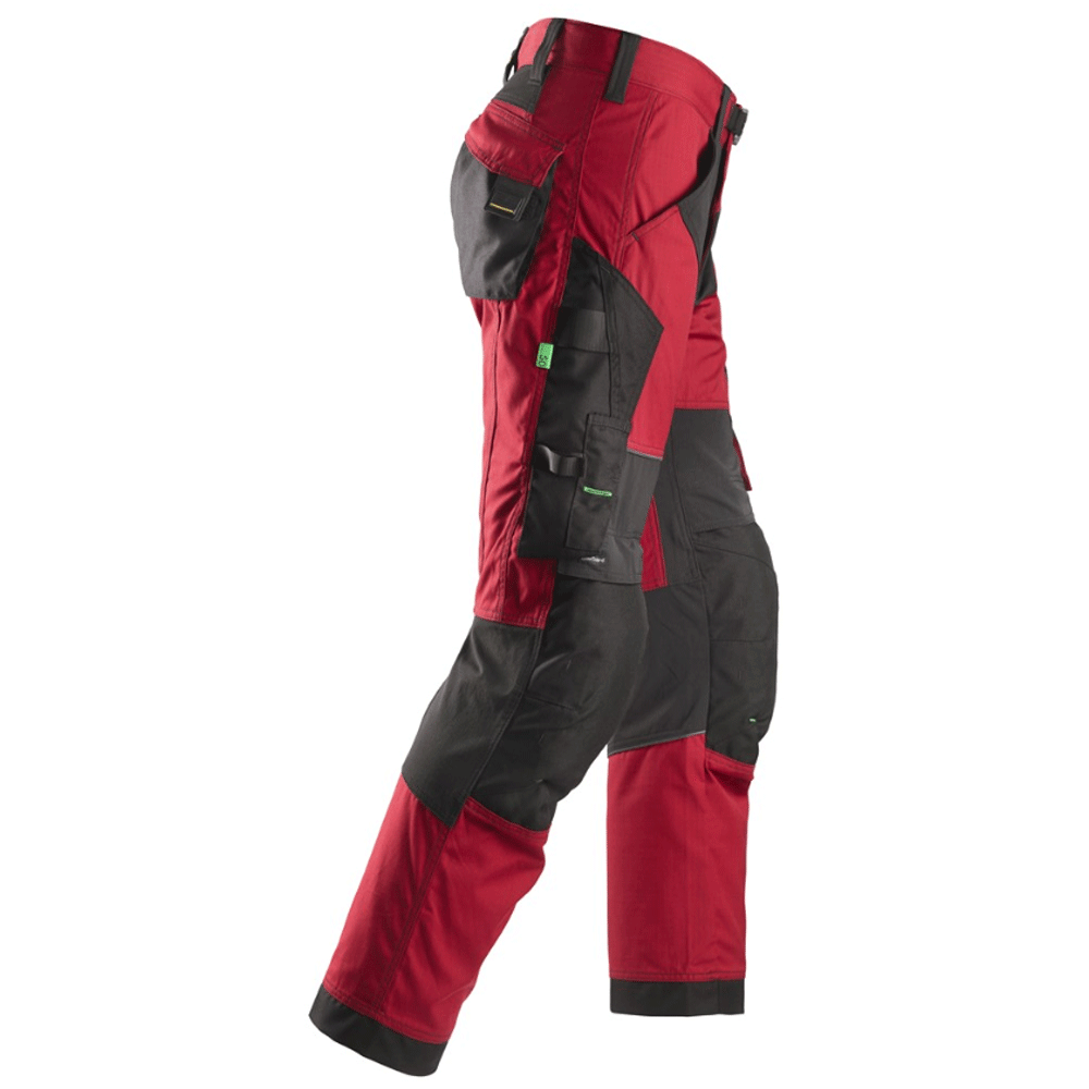 Snickers 6903 FlexiWork Stretch Kneepad Work Trousers Chilli Red 38" Waist - 30" Leg - Snickers Size 108