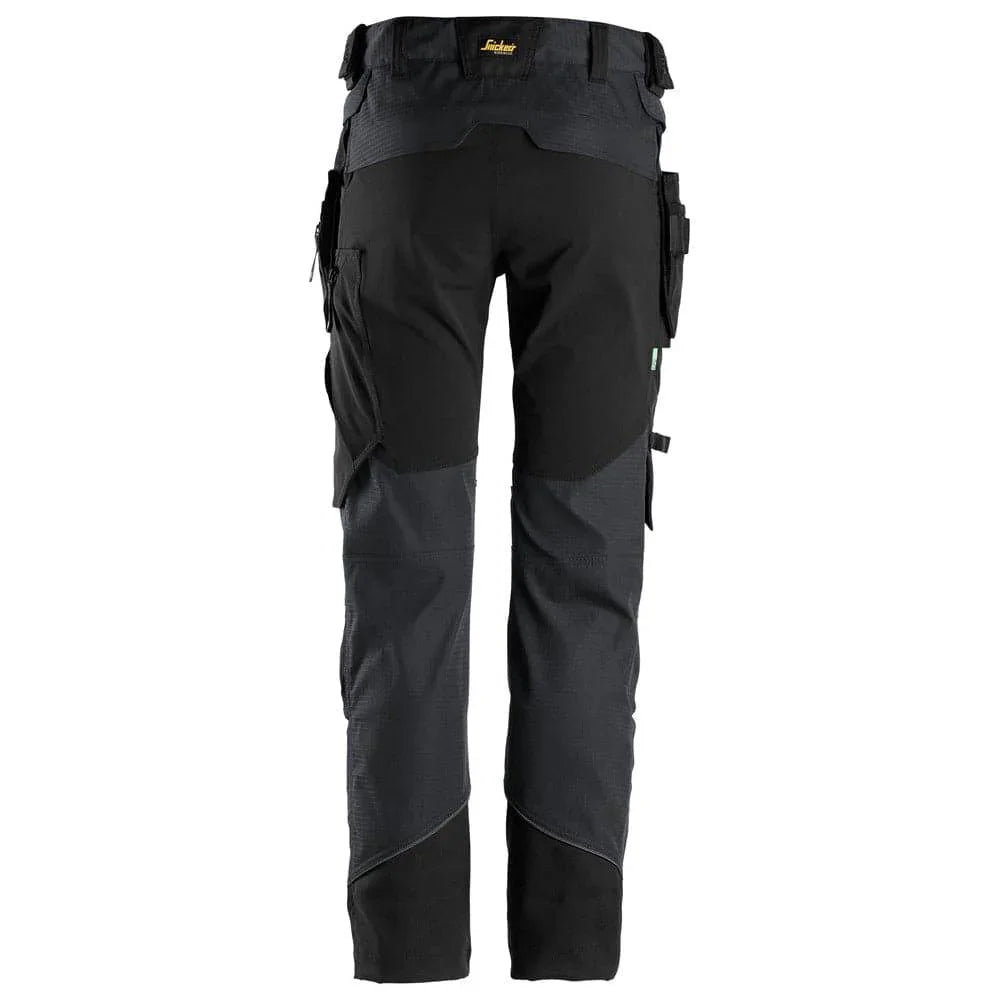 Snickers 6972  FlexiWork, Work Trousers+ Detachable Holster Pockets Black 38" Waist - 37" Leg