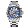 Limited Edition Swan & Edgar Hand Assembled Speed Target Mechanical Quartz Silver Blue