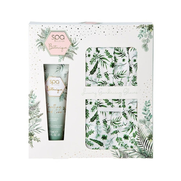 Style & Grace Spa Botanique Garden Glove Gift Set 125ml Hand Cream + 1 Pair Garden Gloves