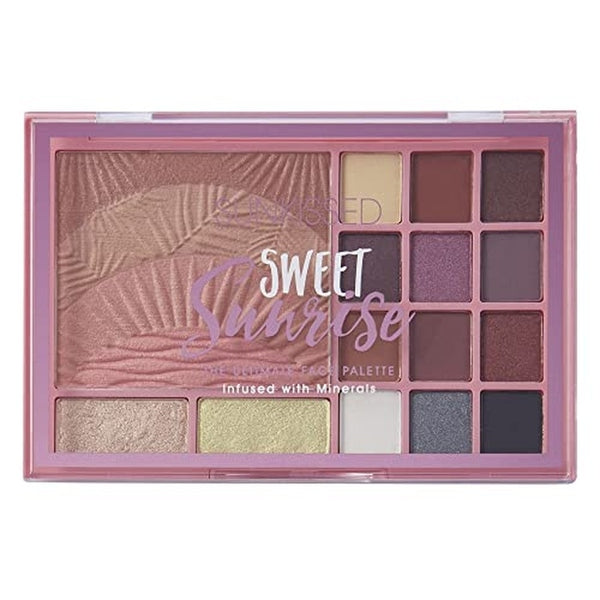 Sunkissed Sweet Sunrise Ultimate Face Palette Gift Set 15 Pieces (12 x 0.95g Eyeshadows + 2 x 1.75g Highlighters + 17.5g Bronzer/Blusher)