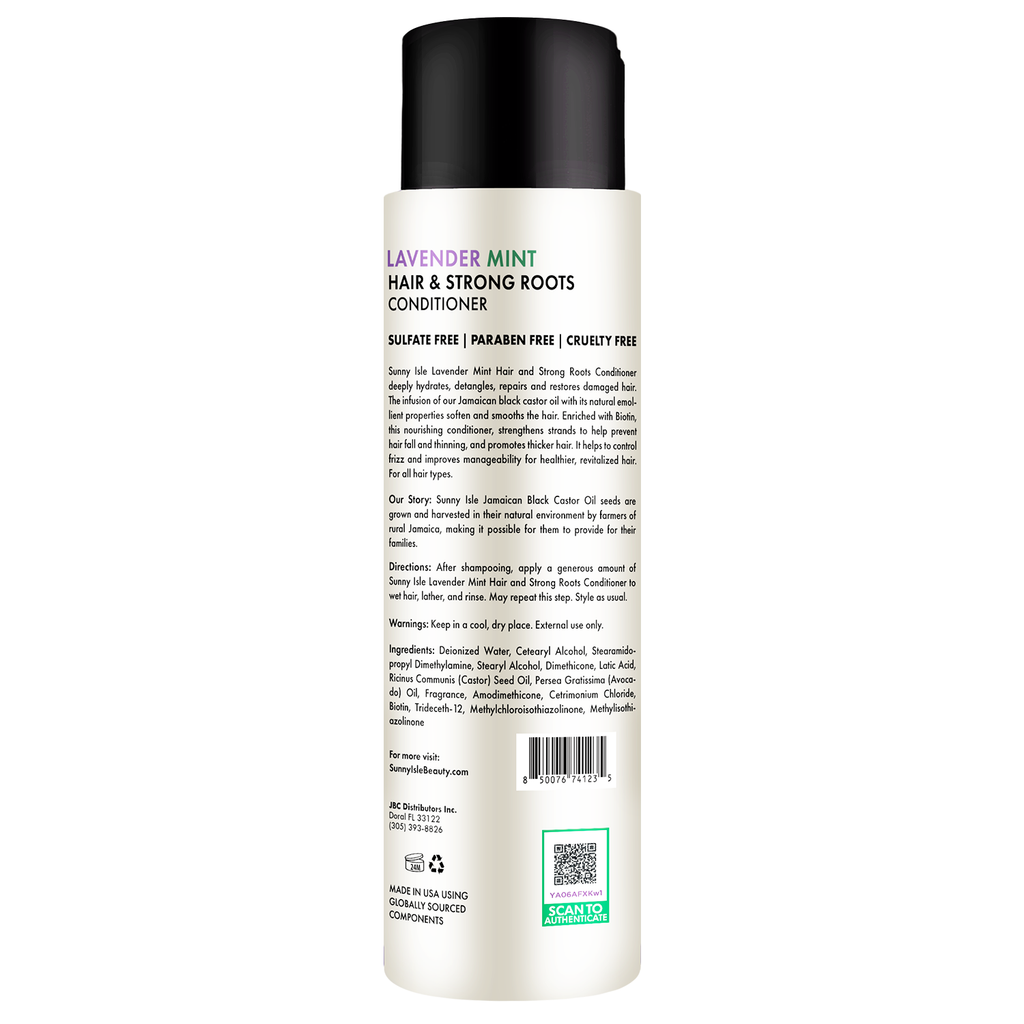 Sunny Isle Lavender Mint Hair & Strong Roots Conditioner Deeply moisturises dry hair 354.88 ml/12.0 oz