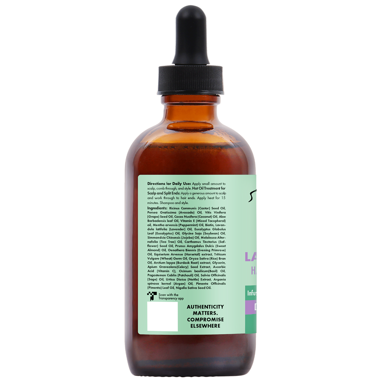 Sunny Isle Lavender Mint Hair & Strong Roots Oil Infused with biotin and Jamaican black castor oil 118.3 ml/4.0 oz