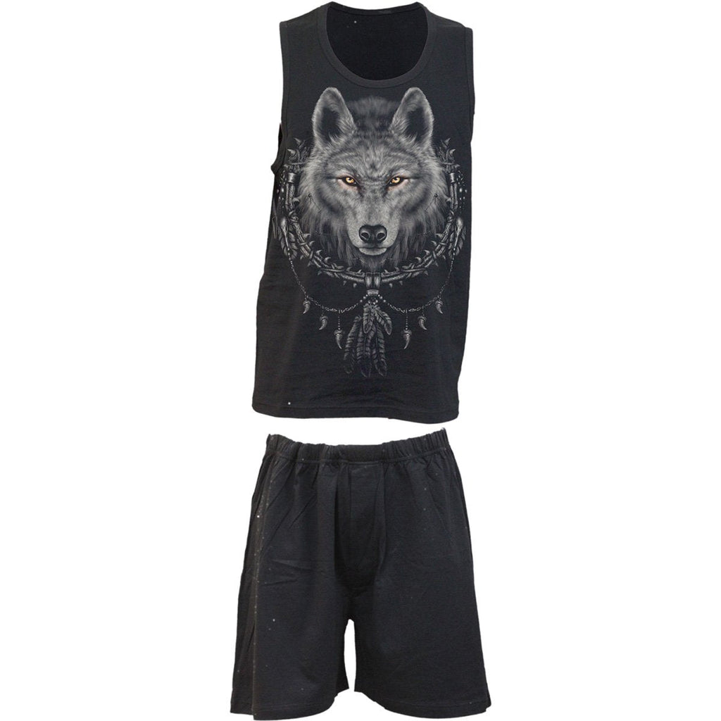 WOLF CHI - 4pc Mens Gothic Pyjama Set